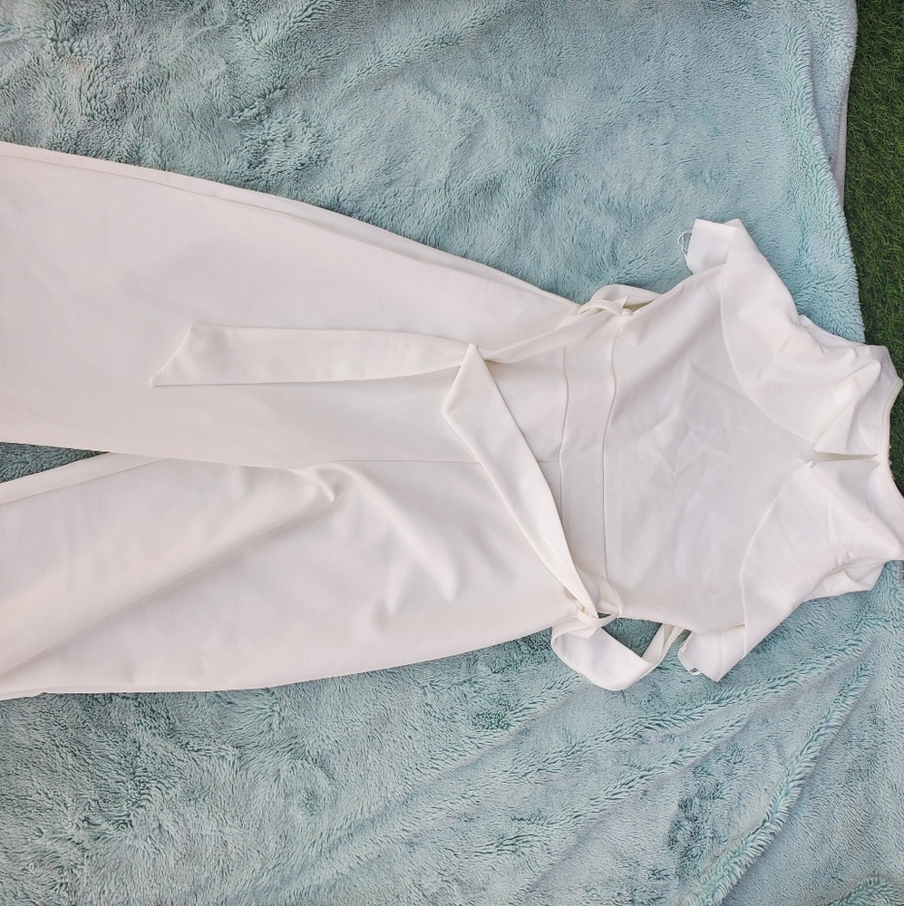 Plain white Jumpsuit size small